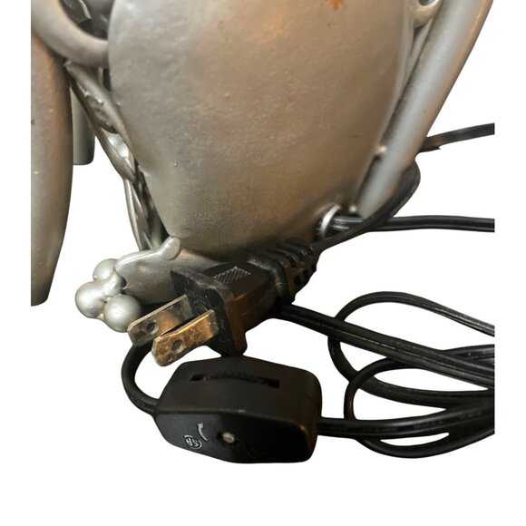 Chrome Metal Cat Electric Lamp Luminary With Magnetic Posable Head 9" - Picture 2 of 7